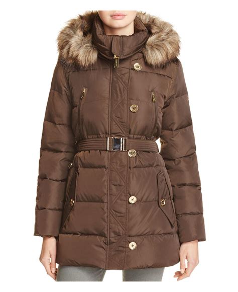 michael kors fur lined coat|Michael Kors puffer coat 2x.